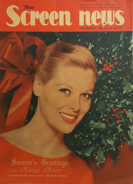 NEW SCREEN NEWS magazine side cover  Vol 14 No 25 9 December 1960